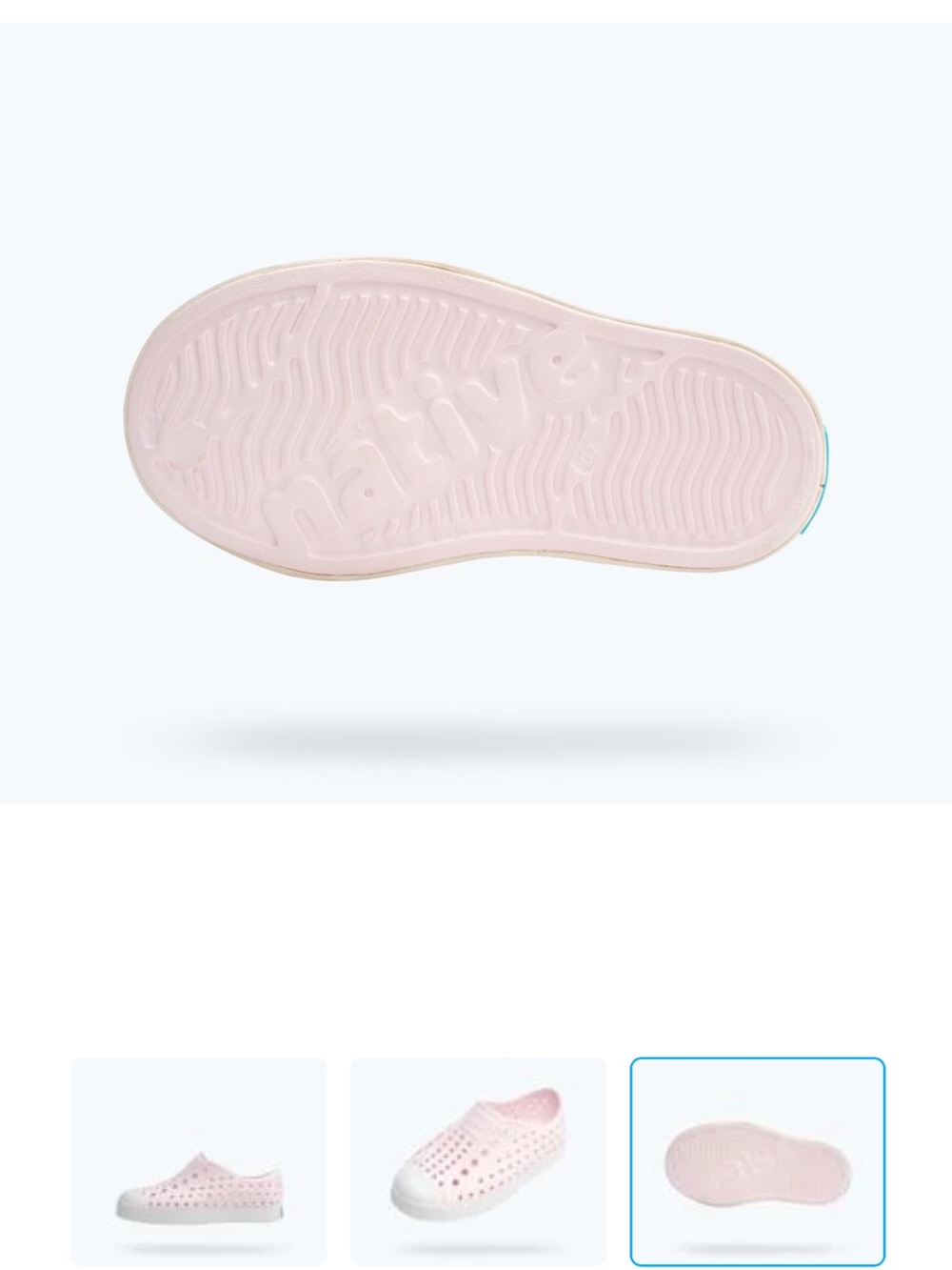 NWOT Native Kids Water Shoe in Pale Pink